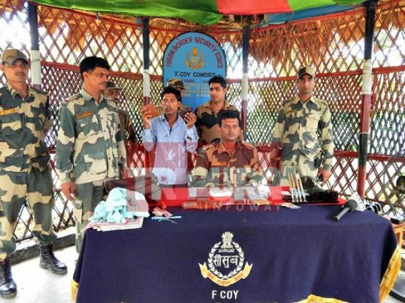 400 gram brown sugar worth Rs. 30 lakhs seized by BSF, 1 arrested : rampant drug trafficking across Tripura damaging young generation : Tripura Police, Drug Mafia  nexus under scanner